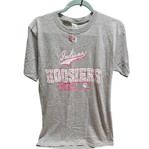 Indiana Hoosiers Gray T-Shirt NCAA Collegiate Hanes‎ Small S